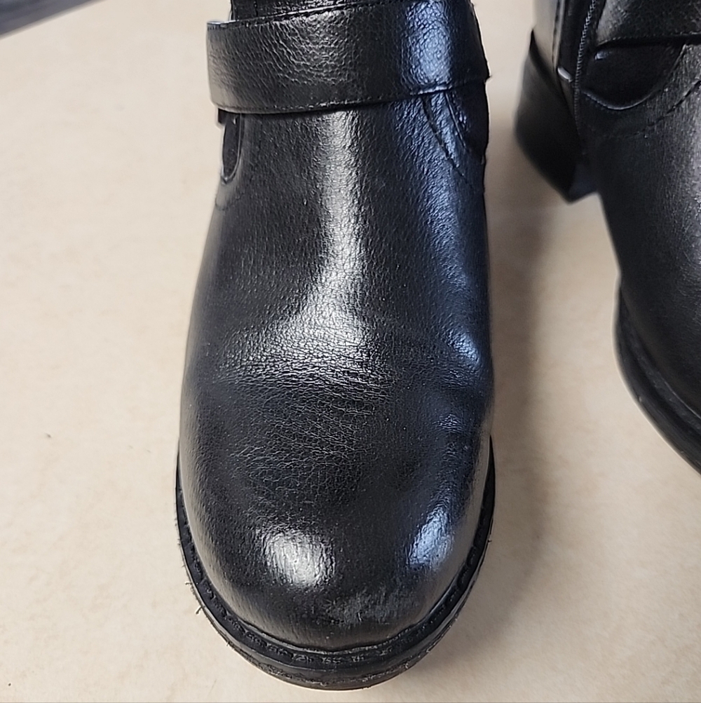 BearTraps Women's Winter Hailie Black Leather Boot Buckle Size 6.5 - Picture 6 of 10